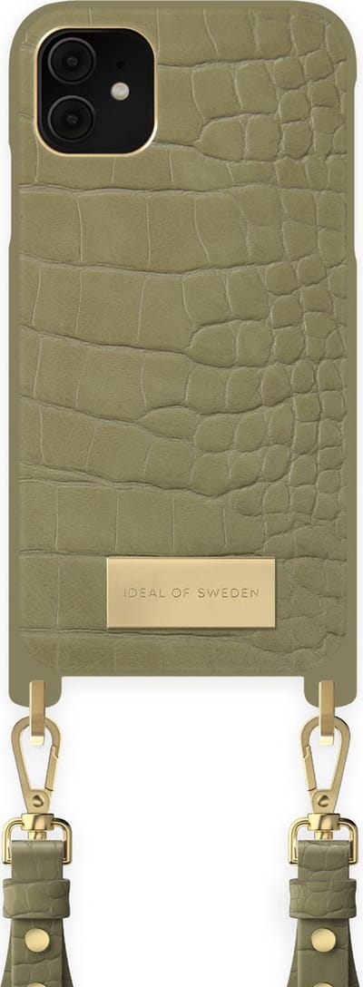 ideal of sweden phone necklace case ss22 geschikt voor Apple iphone 11/xr sage croco