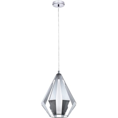EGLO Taroca - Hanglamp - 1 Lichts - Chroom - Wit Gelakt