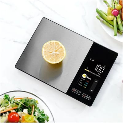 Digitale Keukenweegschaal - Hoge Precisie Voedingsweegschaal voor Bakken en Koken - TFT-kleurenscherm met 50+ Voedingsmiddelen - Bluetooth App