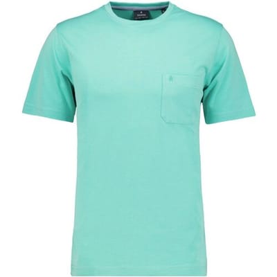 Ragman T-Shirt Softknit Uni Easy Care Round Neck Breast Pocket Jade / male
