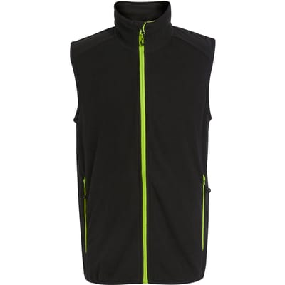 Regatta Heren Navigate Fleece Gilet (Zwart/Lijkgroen)