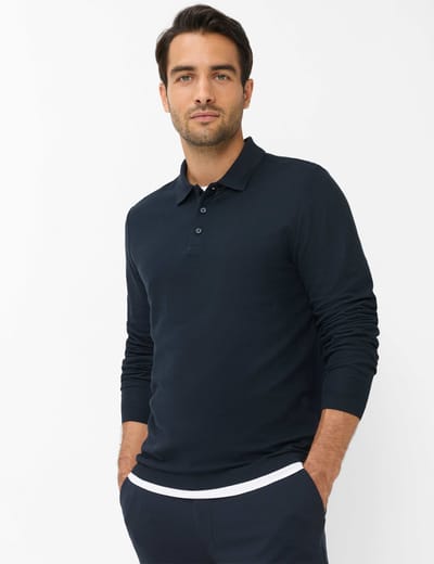 Brax Heren Poloshirt  Style PRINCETON navy, donkerblauw, maat M