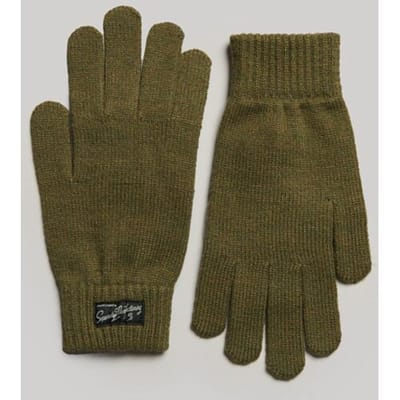 Superdry Uniseks Essential Logo Handschoenen Groen Grootte: S/M