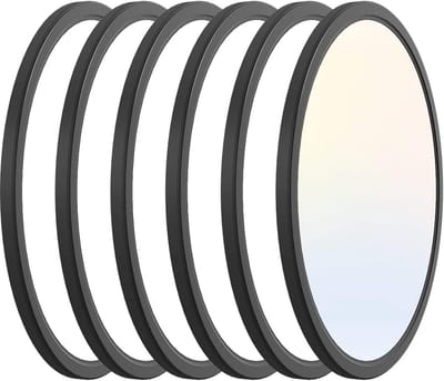 LED Plafondlamp 3 Kleuren Dimbaar Zwart 3200lm Inbouw & Opbouw 12 Inch Laag Profiel
