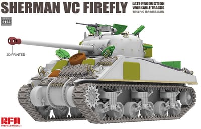 Rye Field Model Modelbouwpakket Militaire voertuigen - 5153 Sherman VC Firefly - Late Productie - Britse Tank Plastic - 1:35 - Modelbouw