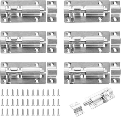Dailygoody - Slider Lock - Deurbeveiliging - Kleine Formaat - Sleutelvrije Slot - Perfect voor Tuindeuren en Badkamers
