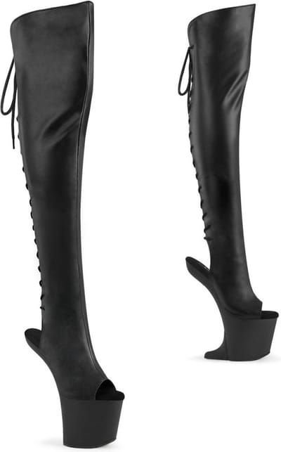 Pleaser - CRAZE-3019 Plateau Overknee Laarzen - US 13 - 44 Shoes - Zwart