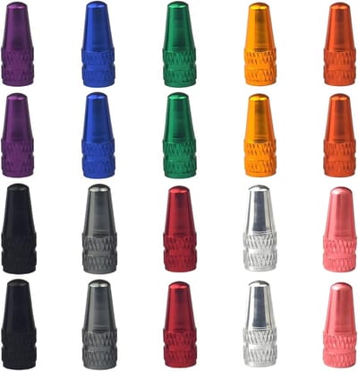 20 Stuks Aluminium Ventieldoppen voor Fietsen, Franse Ventieldoppen in Diverse Kleuren, Fietsaccessoires voor Verbeterde Bescherming en Stijl