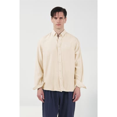 Lange Mouw Geknoopte Tencel Shirt
