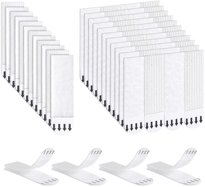Afbeeldingen montagestrips, 64 stuks posterstrips, [residuvrij] powerstrips, afbeeldingen, montagestrip - plakband - voor posters, lijsten en spiegels, 69 x 19 mm