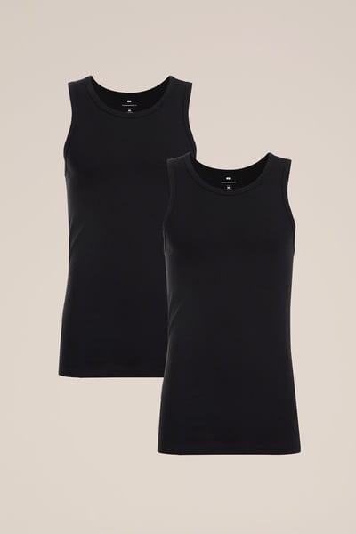 WE Fashion Débardeur homme avec stretch, lot de 2