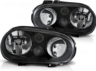 Koplampen VW GOLF 4 09 97-09 03 ZWART