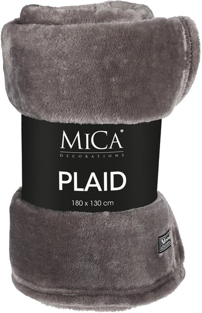 Mica Decorations Famke Fleece Plaid - L180 x B130 cm - Antraciet