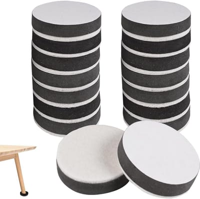 Meubelverhogers - Vilt onderleggers - Vloer beschermen - Zelfklevend en geluiddempend - 16 stuks 6.5 cm - Zwart