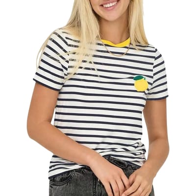 Only onlheart life s/s tee jrs noos 15318959 night sky / lemon