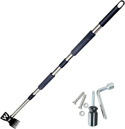 Riettrekker - Onkruidverwijderaar - Gazon Onderhoud - Roestvrijstalen Haak - 1525 cm - Meerkleurig