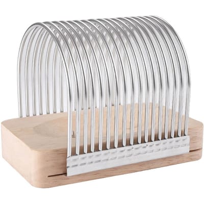 Broodschaaf Multifunctionele Sandwich-/Toastmaker met Stevige Houten Basis Aardappelschijfjesgereedschap voor white