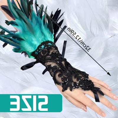 Feather Cuffs en Armbanden van Veren voor Halloween, Carnaval en Gothic Dress Party - Decoratieve Veren Mouwen en Kostuumaccessoires