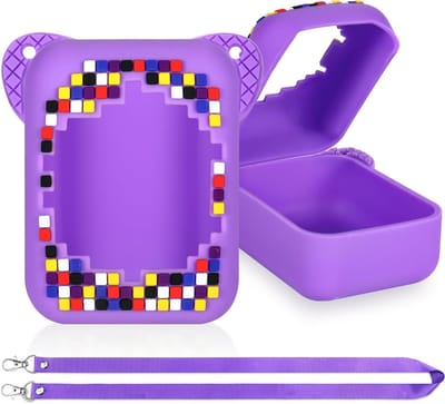 Duurzame Siliconen Hoes voor Interactieve Honden, Antislip Bescherming, Wasbaar en Volledige Bedekking met Lanyard Compatibiliteit (Violet)