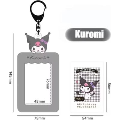 Sanrio's Hellokitty Kuromi Melody ID-kaarthouder Schattige Cartoon Kaart ID Badge Fotokaarthouder Sleutelhanger Sleutelhanger Accessoires
