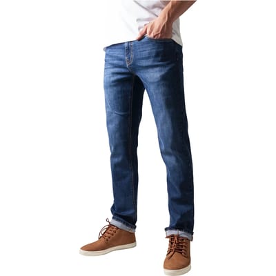 Urban Classics Stretch Jeans Jeans donkerblauw W30L32 Katoen -