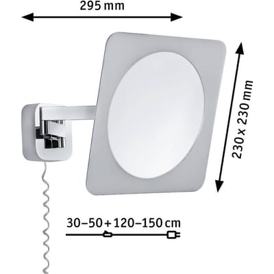 LED-cosmeticaspiegel Bela Met verlichtingsmiddel IP44 3000K 260lm 230V 5,7W Chroom, Wit, Spiegel