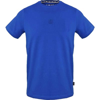 Aquascutum Heren T-shirt katoen met logo (Sky)