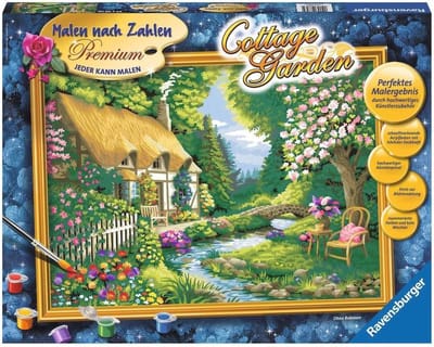 Schilderen op Nummer - Cottage Garden Hobbypakket voor Volwassenen