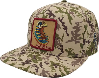 Lauren Rose - God of Ra - Egypte Camo - Allover - Snapback Pet - One Size - Khaki