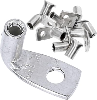 10 stuks Kalitec KA03-L3 standaard buiskabelschoenen haaks 1,0 mm²-1,5 mm² M3 I zonder kijkgat I 90° I Made in Germany