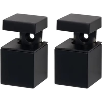 Duraline Plankdrager Clip Cube Mini S/2 Mat Zwart 4pp