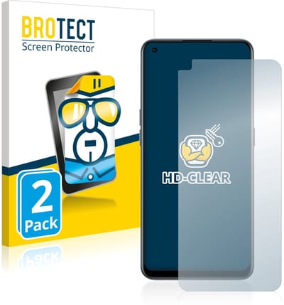 BROTECT - Screenprotector voor OnePlus Nord CE 2 5G - Folie Beschermfolie transparant 2 Stuks