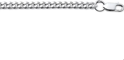 Zilveren Armband geslepen gourmet 3 1001788 18 cm
