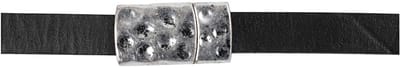 Magnetische sluiting, afm 7x29 mm, gatgrootte 3x10 mm, antiek zilver, 1 stuk