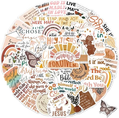 Dailygoods - 50 Stuks Bijbel Stickers - Christelijke Versieringen voor Persoonlijke Decoratie