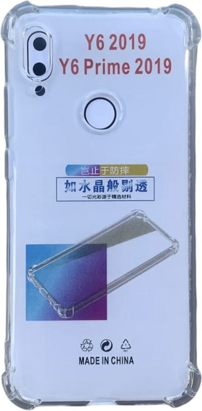 Hoesje Geschikt voor Huawei Y6 2019 (Y6 Prime 2019) Anti Shock silicone back cover/Transparant hoesje