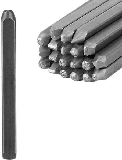 Professionele snijgereedschappen voor sieraden met metalen schaar, punch en stempel kit (20 stuks)