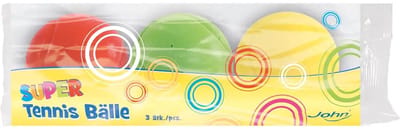 John zachte tennisballen set - 3 stuks - 70 mm - speelgoed tennis.