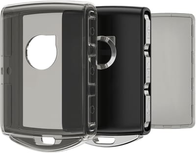 kwmobile autosleutel hoesje geschikt voor Volvo 4-knops autosleutel Keyless Go - Autosleutel behuizing van TPU - Transparant in zwart / transparant