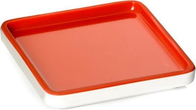 Pantone Serveerschaal - S - Vierkant - 8 x 8 x 1,3 cm - Tangerine Tango 17-1463 - Oranje