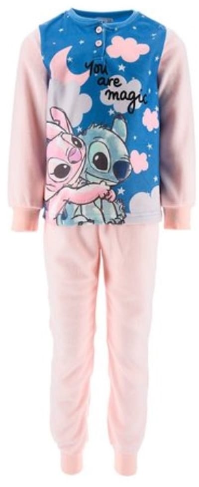 Disney Lilo & Stitch Pyjamaset Roze Fleece Maat 98