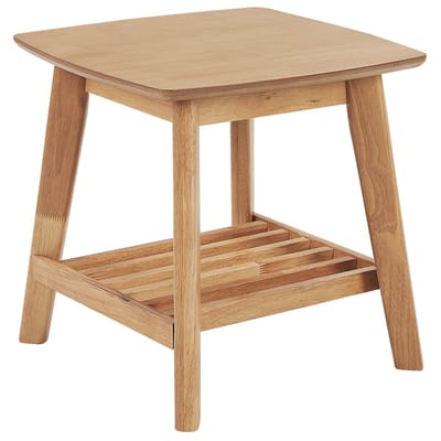 TULARE - Bijzettafel - Lichtbruin - Rubberhout