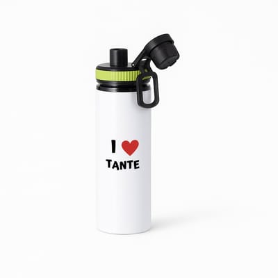 Hacebo® - I love tante waterfles met draaidop groen - Tante - de liefste tante - verjaardag - cadeautje voor tante - tante artikelen - kado - geschenk - water fles - 850ML