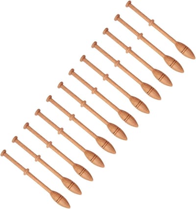 Kant Klosje - Hout Weven Gereedschap - Kant Maken - Gedraaid Hout - 12 Stuks - Natuurlijk