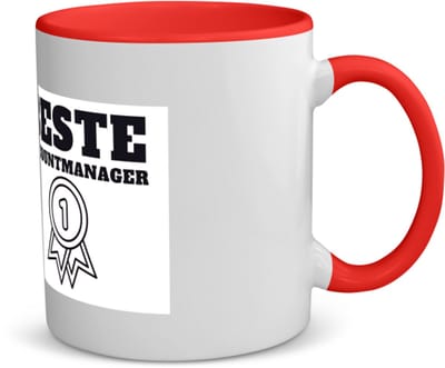 Akyol - beste accountmanager koffiemok - theemok - rood - Beste accountmanager - collega - welkom - afscheid - 350 ML inhoud