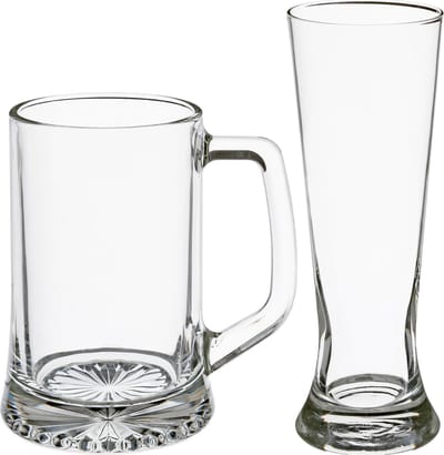 Secret de Gourmet Bierglazen set - bierpullen/pilsglazen fluitje - 8x stuks - glas