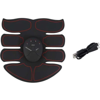Stimulateur musculaire de bras ABS Rechargeable, entraîneur intelligent EMS de taille, exercice musculaire, Toner A5 noir