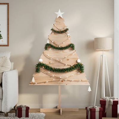 vidaXL - Kerstdecoratie - kerstboom - 150 - cm - massief - hout