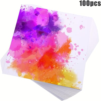 100 feuilles de papier à dessin pour pastel à l'huile, 7,8 x 7,8 pouces (94 lb/200 g/m²)Fournitures de peinture professionnelles 20*20cm，100 Sheets