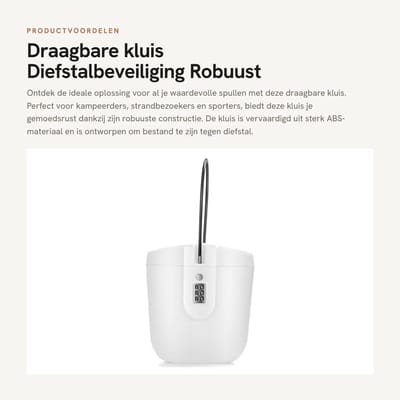 Dailygoods- Draagbare Kluis Robuust ABS - Digitale Combinatie - Diefstalbeveiliging - Compact - Lichtgewicht - Multifunctioneel Ontwerp